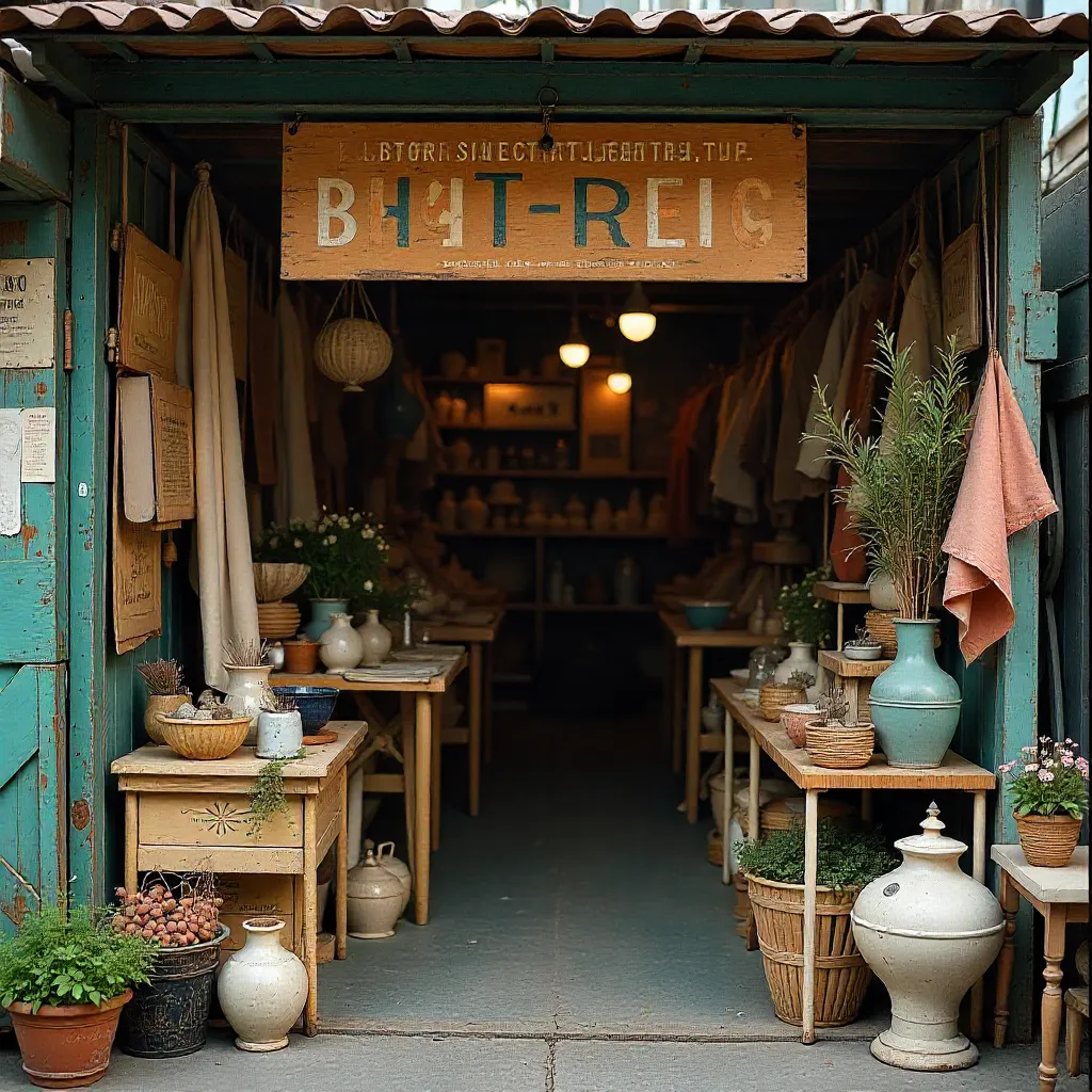 Vintage market stall