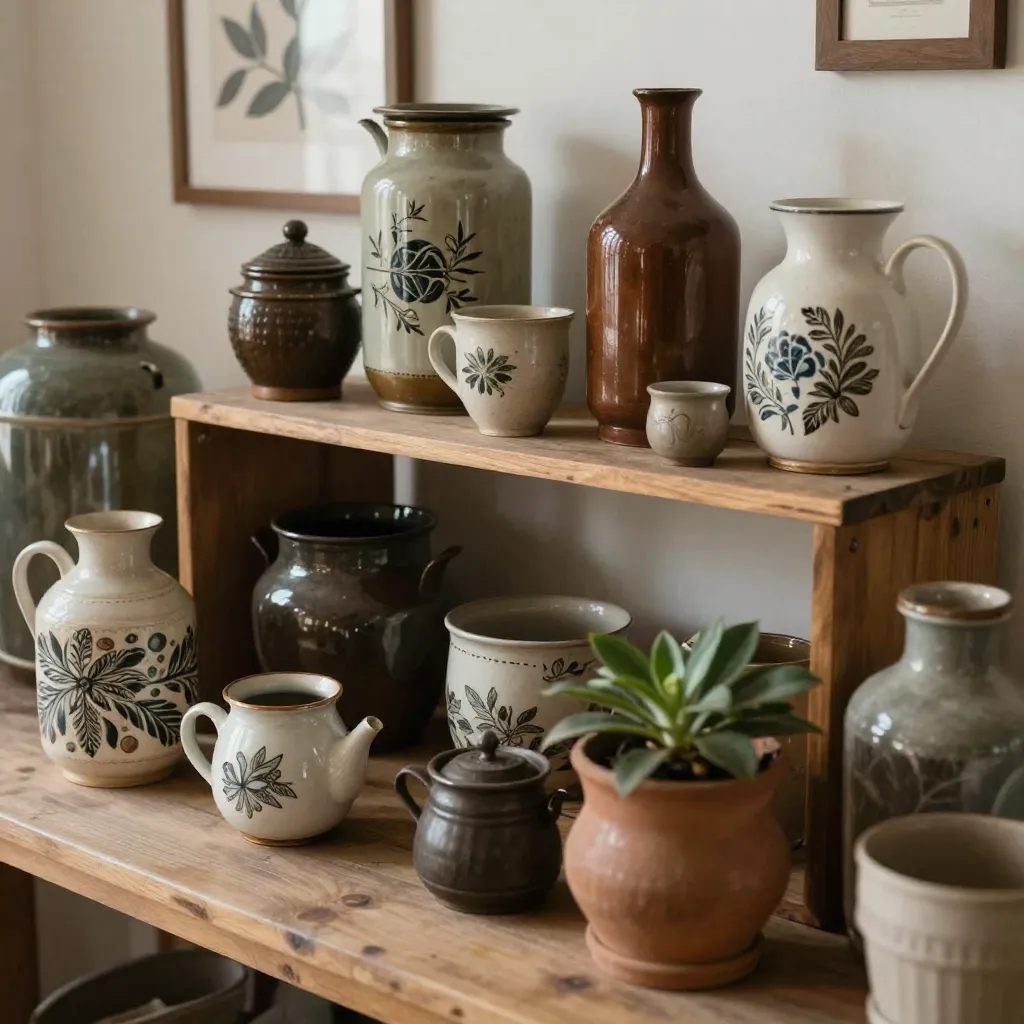 Vintage items display